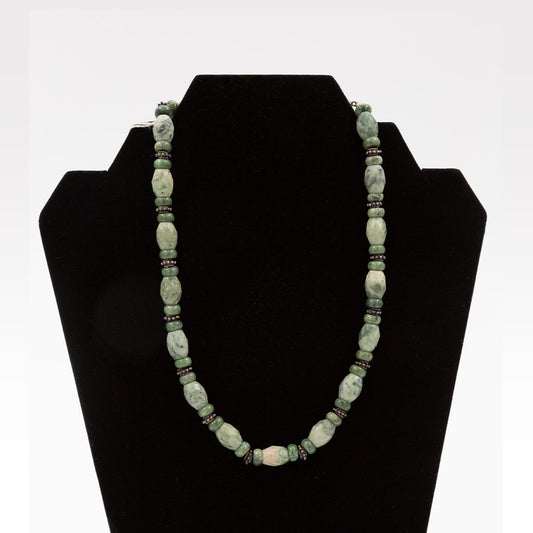 River Blossom and Big Sur Jade Necklace