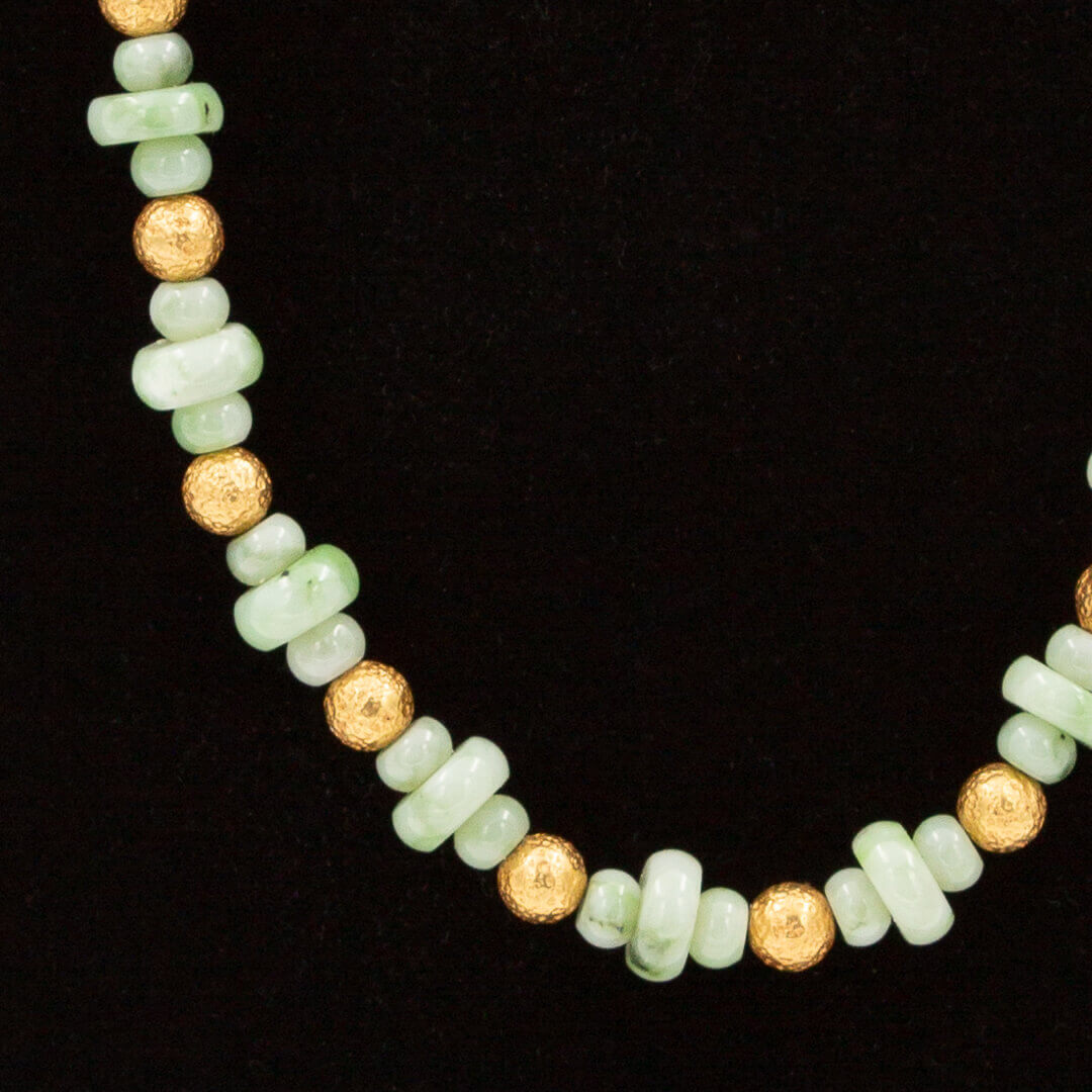 The very best California Jade and 18kt gold necklace