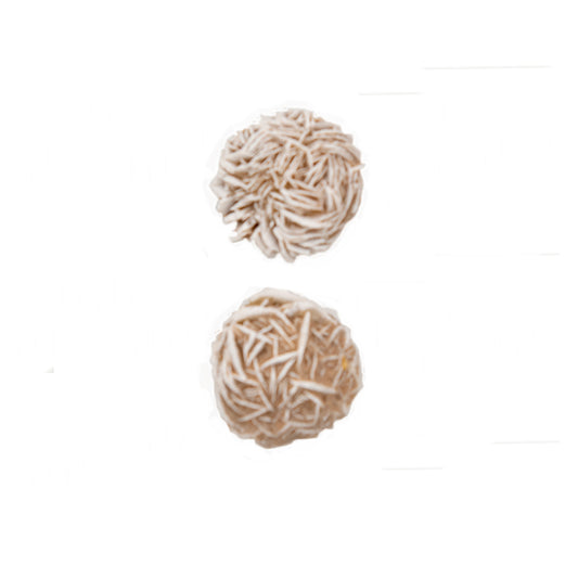 Selenite Desert Rose.  We love these Selenite balls for the power of concentration said to be helped by them.  Over an inch in diameter.
