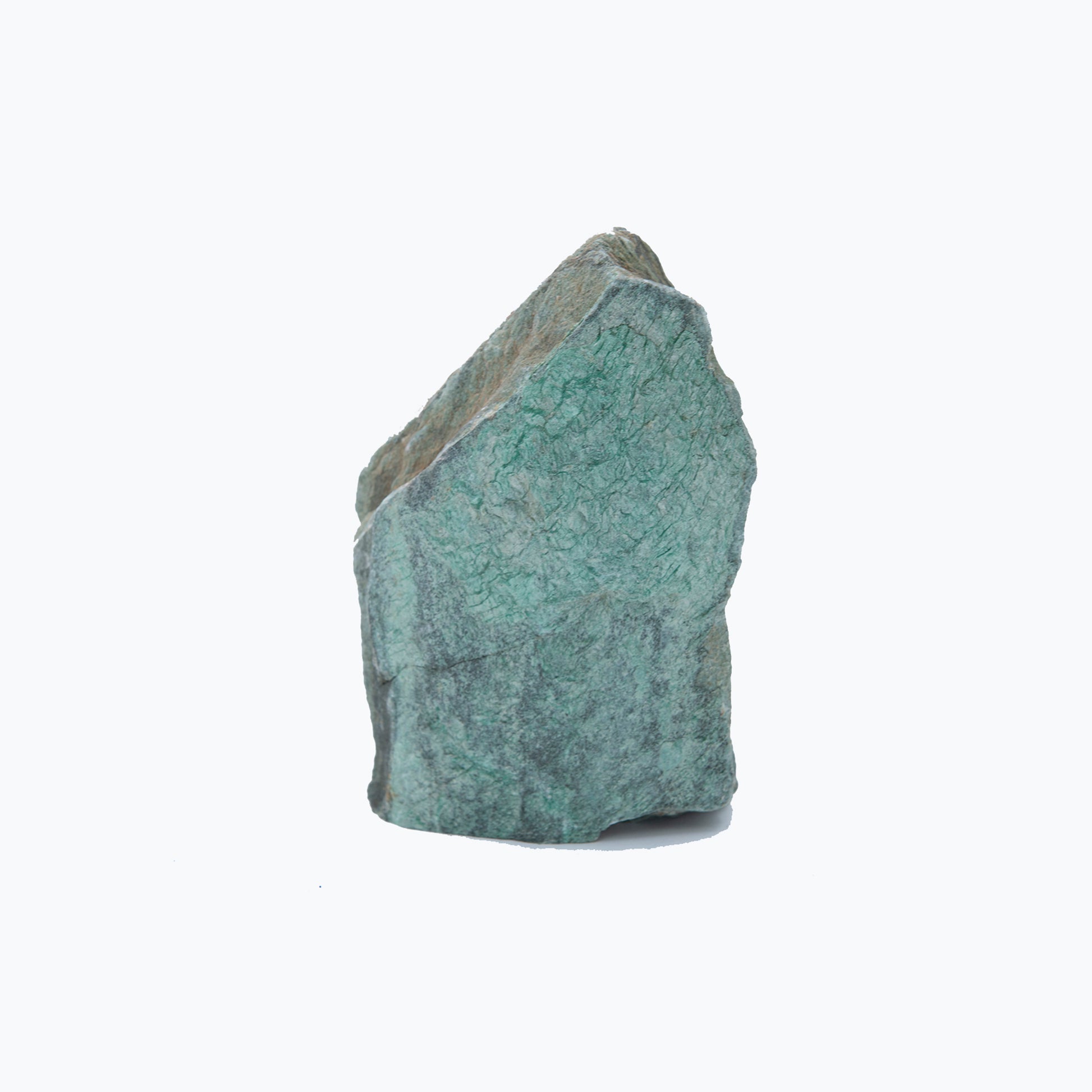 Fuchsite Stand Up Stone.  Gorgeous iridescent Fuchsite display piece.   Just beautiful, but hard to see the highlights in the photo.   You will receive the exact piece pictured.   Size is 7 inches tall and 4 inches wide.   Some Shamans say that Fuchsite helps you to rejuvenate body, mind and soul.