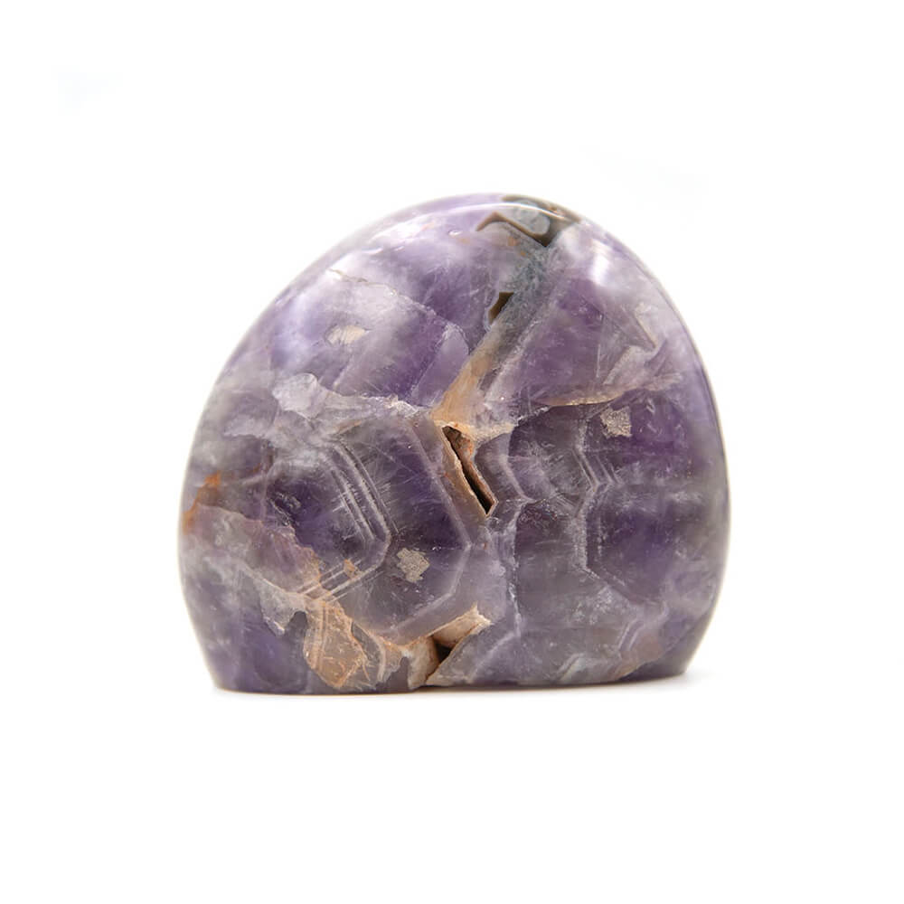 A very nice pattern and color to this Chevron Amethyst. 3.5x3.5x2 inches. This stone is said to have the same properties but be more powerful than regular Amethyst. Peace protection and harmony are said to be among its properties.