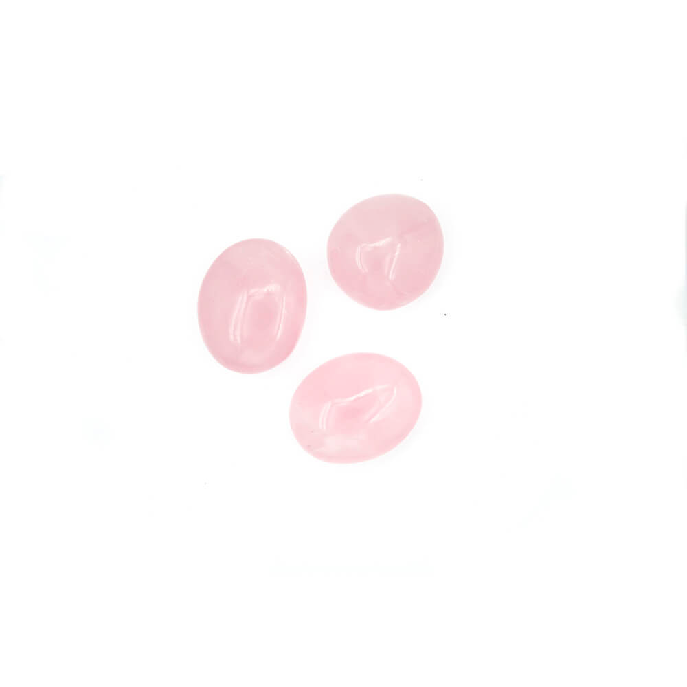 Super high quality creamy translucent deep pink Rose Quartz cobbles. Many have interesting features within or on their surfaces. About 2-2.5 inches.