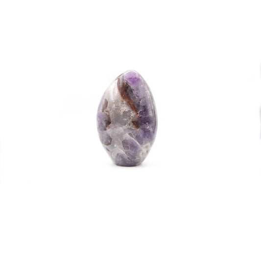 Nice colors and visible crystal patterns in this Chevron Amethyst stone. Smooth polish and great shape. Over 4 inches tall 3 wide and 2 thick. This stone is said to have the same properties but be more powerful than regular Amethyst. Peace protection and harmony are said to be among its properties.  You will receive the piece pictured.