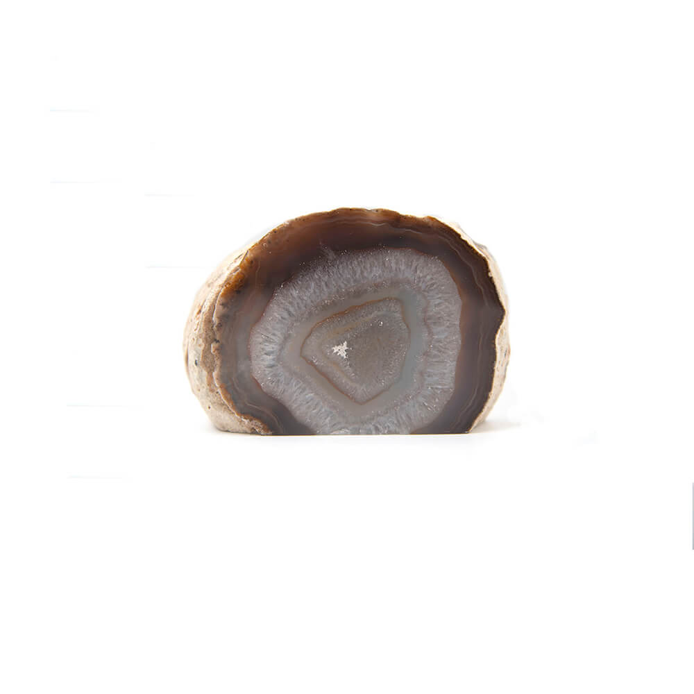 From Brazil. Nicely polished stand up Agate with natural colors. 6x4x1.75 inches.