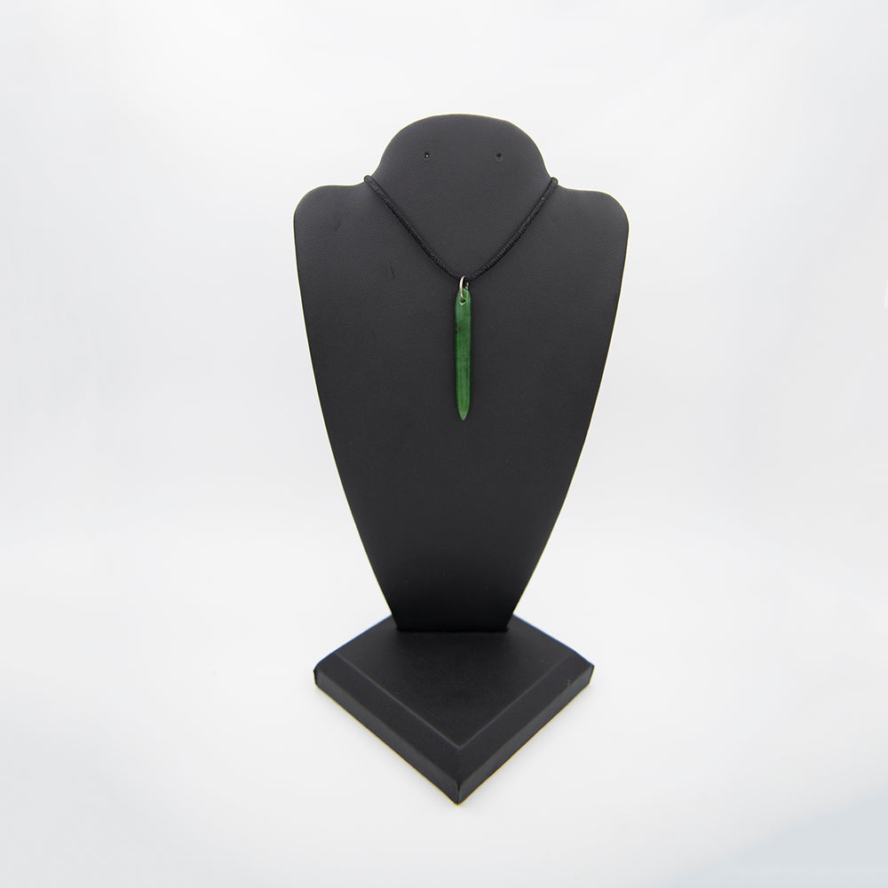 Polar Jade Point Pendant.  Utmost quality Polar Jade from British Columbia, Canada.  Over 2 inches long and 1/4 inch diameter.