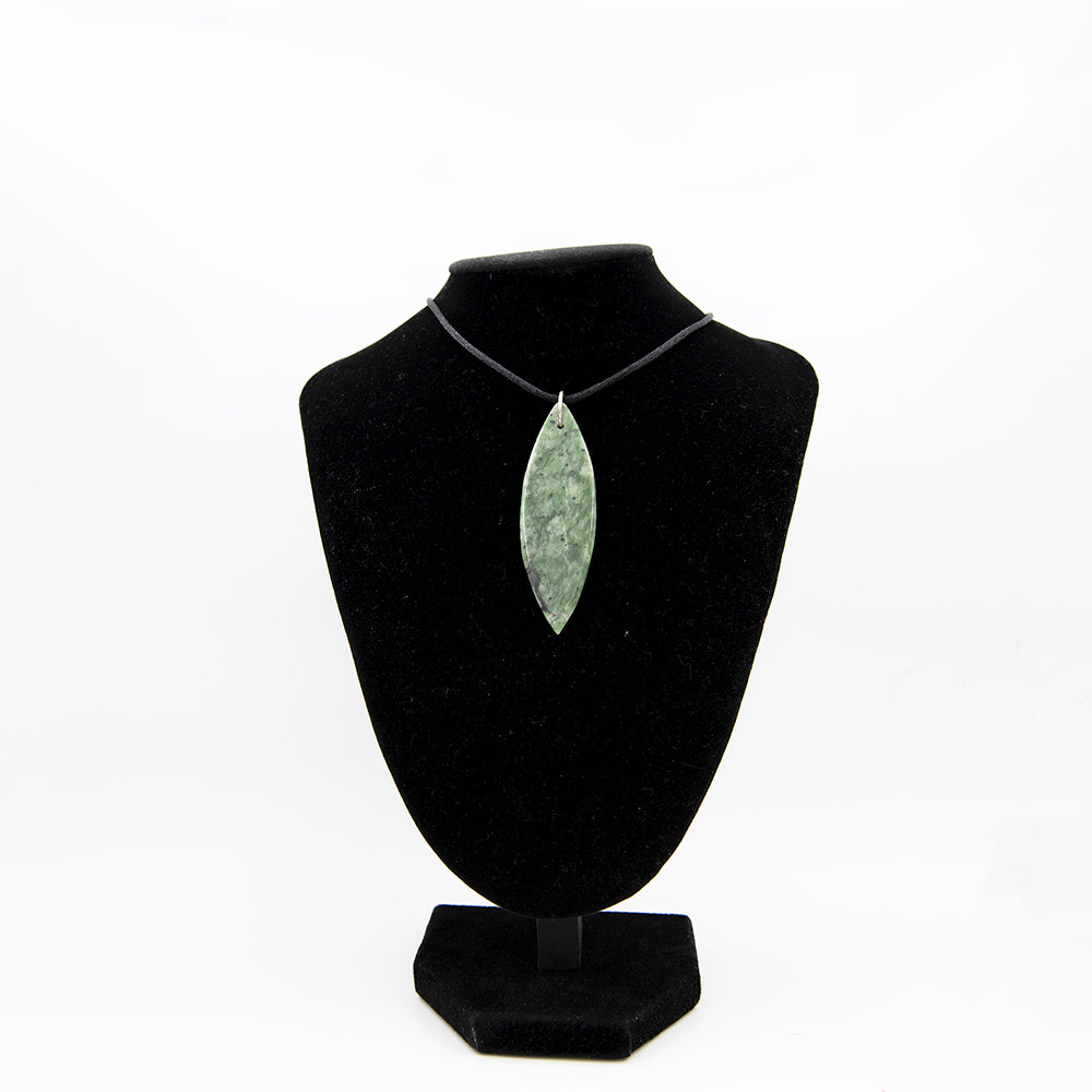 Mendocino California Jade Goddess or Surfboard Pendant Success Active. Super smooth polish with striking translucent botryoidal features. One of a kind. Approximately 3 x1 inches.