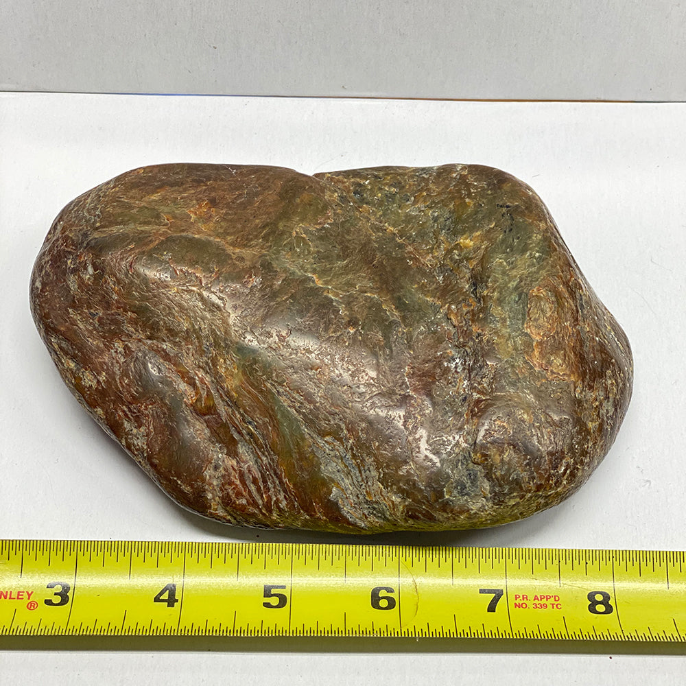 Vulcan Big Sur Monterey Ocean Jade Rock.  Awesome California Pacific Jade piece found near Sand Dollar beach in the sea. Pure Vulcan rind.