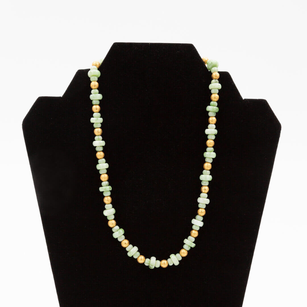 The very best California Jade and 18kt gold necklace