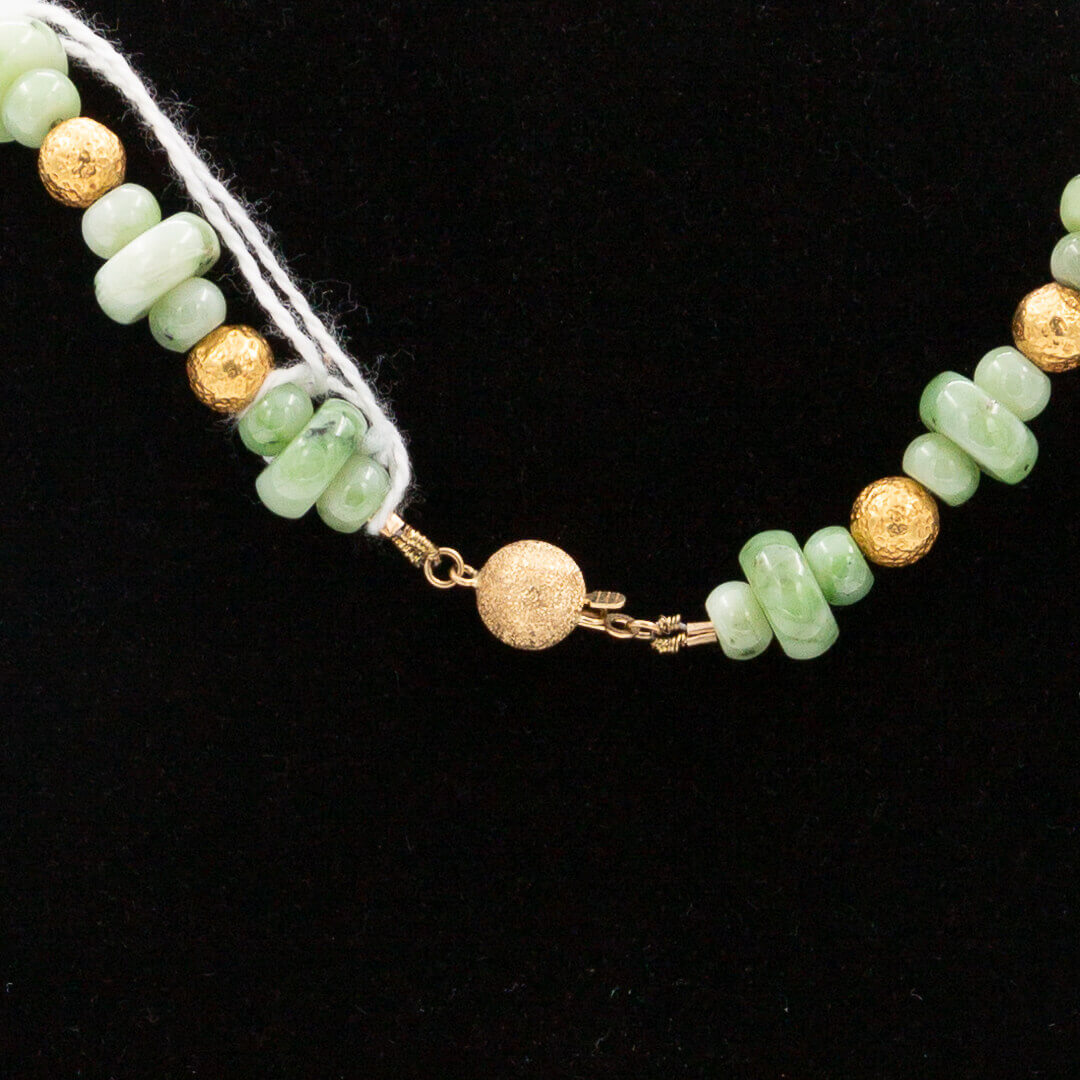The very best California Jade and 18kt gold necklace