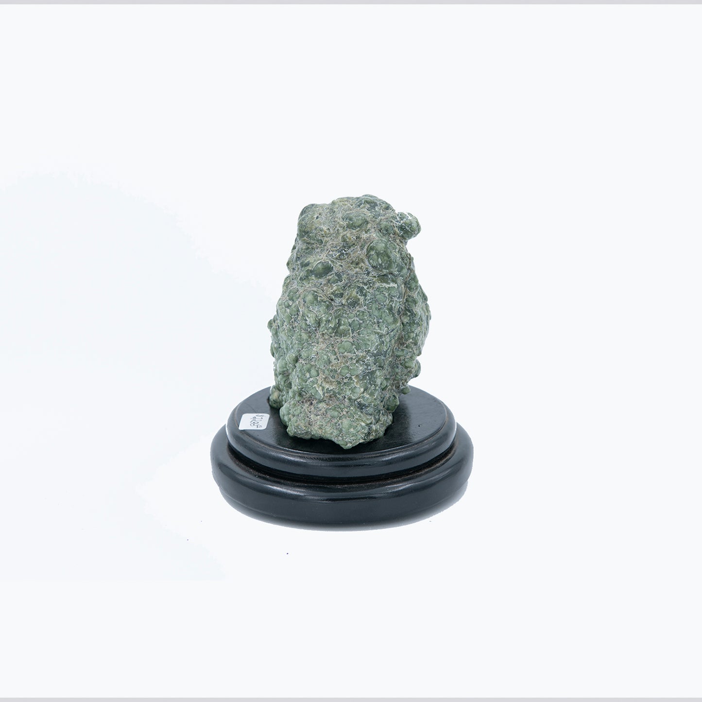 Mendocino California Botryoidal Jade Masterpiece.  Exquisite jade floater nugget.  Size of Jade stone is approx. 4x4x3 inches.  A floater Botryoidal Jade nugget is one that has no attachment to the jade body of the deposit and is extremely rare.