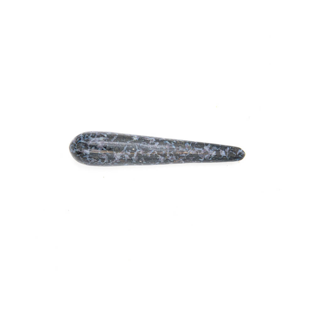 Smoothly polished Merlinite wand. Can be used for massage or magic. These range about 5 inches long and tapering approx. 1 inch diameter.