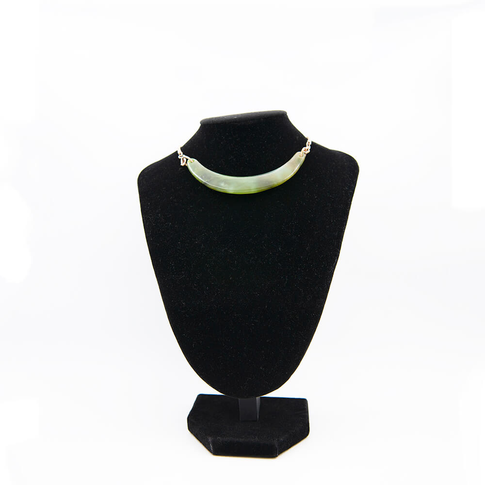 Polar Jade Crescent Necklace